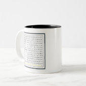 PuzzelMok Tweekleurige Koffiemok (Voorkant links)