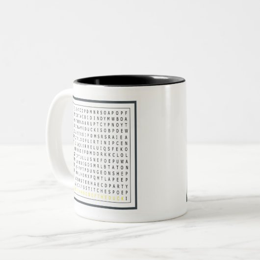 PuzzelMok Tweekleurige Koffiemok (Voorkant links)