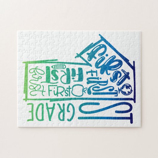 Puzzelontwerp voor 1e klas legpuzzel (Horizontaal)