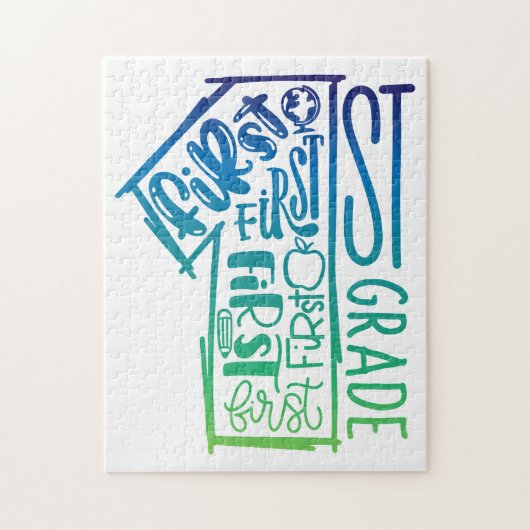 Puzzelontwerp voor 1e klas legpuzzel (Verticaal)