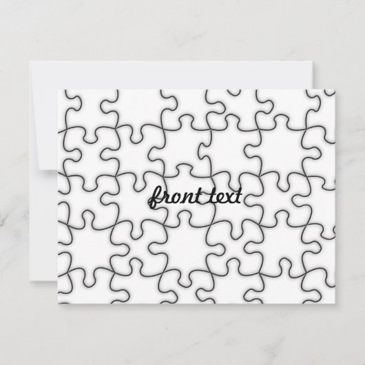 Puzzelpatroon (voeg uw Afbeelding toe) Kaart (Voorkant)
