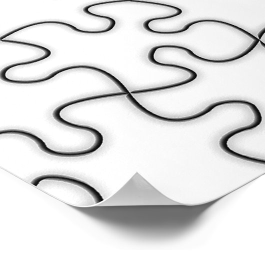 Puzzelpatroon (voeg uw Afbeelding toe) Poster (Hoek)