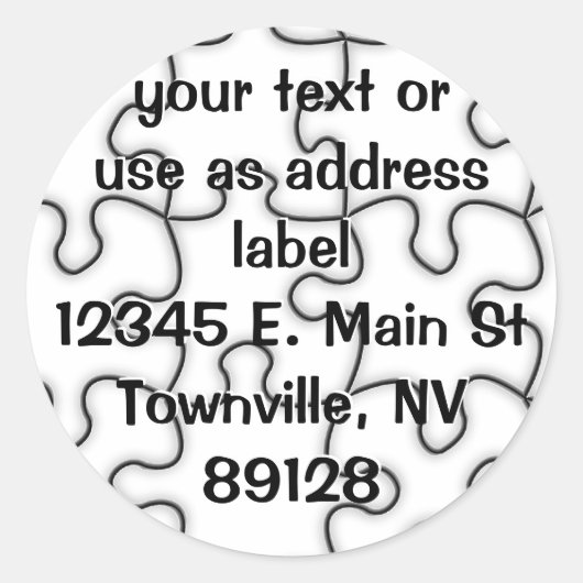 Puzzelpatroon (voeg uw Afbeelding toe) Ronde Sticker (Voorkant)