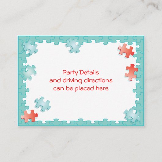 Puzzelpuzzelontvangstbehuizing Kaart Invoegen (Achterkant)