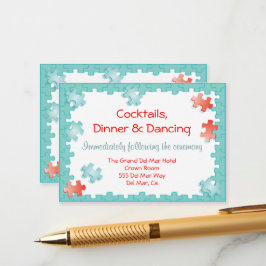 Puzzelpuzzelontvangstbehuizing Kaart Invoegen