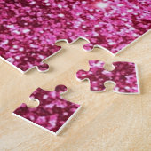 Puzzelroze glitterkat legpuzzel (Zijkant)