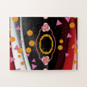 Puzzels Abstract Rood Zwart Wit (Horizontaal)