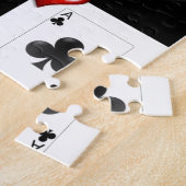 Puzzels Ace-handschoenen, speelkaarten, harten (Zijkant)