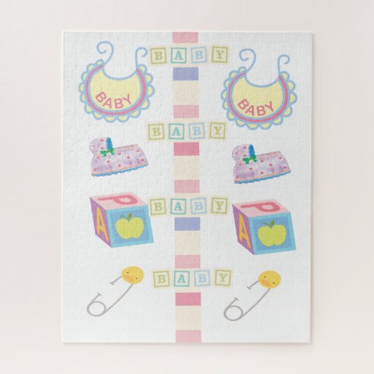 Puzzels Baby shower Nieuwe baby (Verticaal)