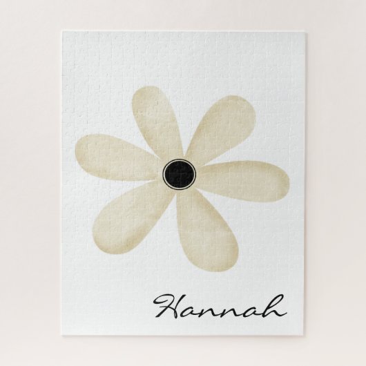 Puzzels Beige Bloem Bloemmotief (Verticaal)