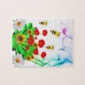 Puzzels Bumblebee Bloemrijke Zonnebloemen (Horizontaal)