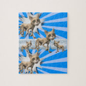 Puzzels Cat Kitten Meow Blue (Verticaal)