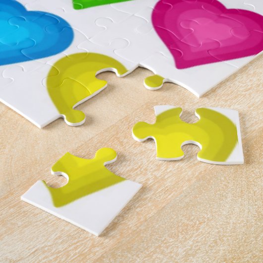 Puzzels Colored Hearts Owl Bird (Zijkant)