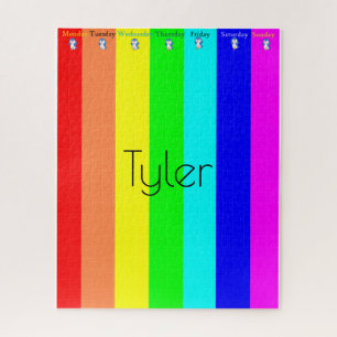 Puzzels Colour Stripe Penguin Week dagen