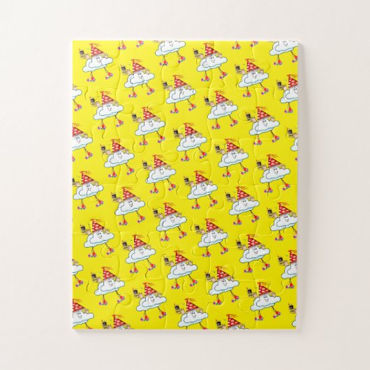 Puzzels Diverse Kleuren Gele IPhone Tekst Cloud (Verticaal)