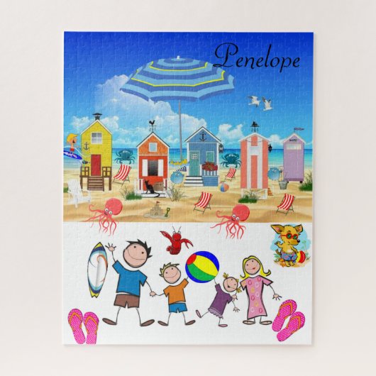 Puzzels Familie Strandpret Octopus (Verticaal)