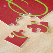 Puzzels Floral Red driehoek (Zijkant)