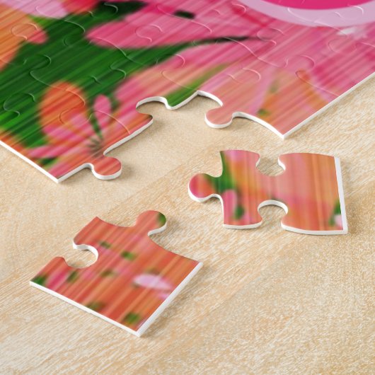 Puzzels Floral roze boomkorren (Zijkant)