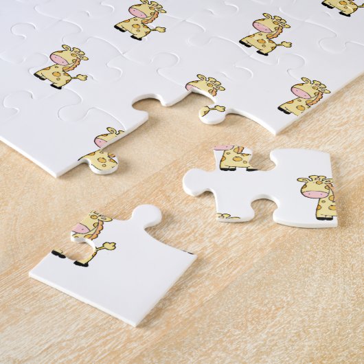 Puzzels Geel Giraffe Happy Birthday (Zijkant)