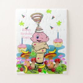 Puzzels, Gefeliciteerd Roze Taartje Legpuzzel