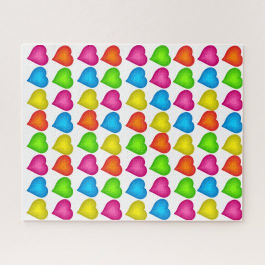 Puzzels gekleurd hart (Horizontaal)