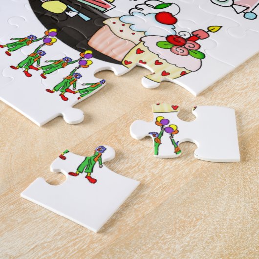 Puzzels, Gelukkige Verjaardag Possum Taart Jigsaw  Legpuzzel (Zijkant)