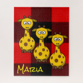 Puzzels Giraffe Red Black Pset (Verticaal)
