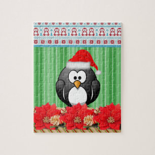 Puzzels Green Stripe, Penguin Kerstmis