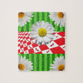 Puzzels Green Stripe, White Daisy, Red HeelsFloral (Verticaal)
