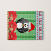 Puzzels Groene Streep, Pinguïn Kerstmis (Horizontaal)