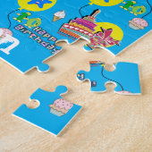 Puzzels, Happy 10th Birthday, #10 Birthday Blue Legpuzzel (Zijkant)