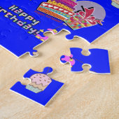 Puzzels, Happy 3rd Birthday, #3 Birthday Blue Legpuzzel (Zijkant)