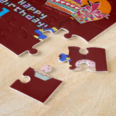 Puzzels, Happy 4th Birthday, #4 Birthday Dark Re Legpuzzel (Zijkant)