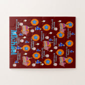 Puzzels, Happy 4th Birthday, #4 Birthday Dark Re Legpuzzel (Horizontaal)