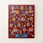 Puzzels, Happy 4th Birthday, #4 Birthday Dark Re Legpuzzel (Verticaal)