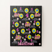 Puzzels, Happy 5th Birthday, #5 Black Legpuzzel (Verticaal)