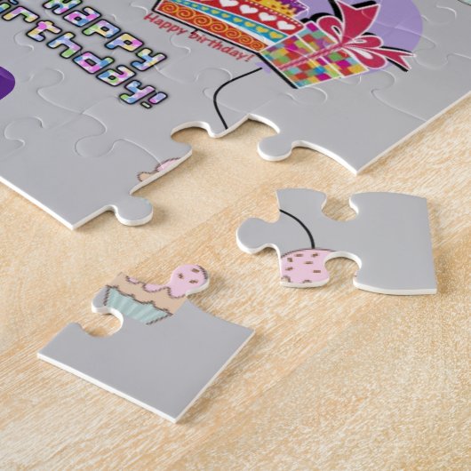 Puzzels, Happy 5th Birthday, #5 Grey Legpuzzel (Zijkant)