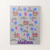 Puzzels, Happy 5th Birthday, #5 Grey Legpuzzel (Verticaal)