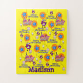 Puzzels, Happy 6th Birthday, #6 Birthday Yellow Legpuzzel (Verticaal)
