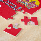 Puzzels, Happy 7th Birthday, #7 Birthday Red Legpuzzel (Zijkant)