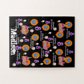 Puzzels, Happy 8th Birthday, #8 Birthday Black Legpuzzel (Horizontaal)