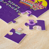 Puzzels, Happy 8th Birthday, #8 Birthday Paars Legpuzzel (Zijkant)