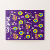 Puzzels, Happy 8th Birthday, #8 Birthday Paars Legpuzzel (Horizontaal)