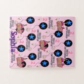Puzzels, Happy Birthday, #2e roze Legpuzzel (Horizontaal)
