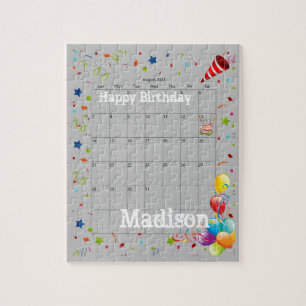 Puzzels, Happy Birthday August 2022 Puzzle Legpuzzel