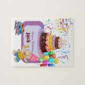 Puzzels Happy Birthday Cake Schaatsten (Horizontaal)