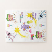 Puzzels, Happy Birthday Octopus Cupcake Legpuzzel (Horizontaal)