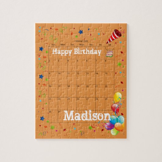 Puzzels, Happy Birthday, oktober 2022 Puzzle Legpuzzel (Verticaal)
