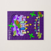 Puzzels Happy Birthday Turtles Taart (Horizontaal)