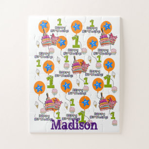 Puzzels, Happy First Birthday, #1 Birthday White Legpuzzel